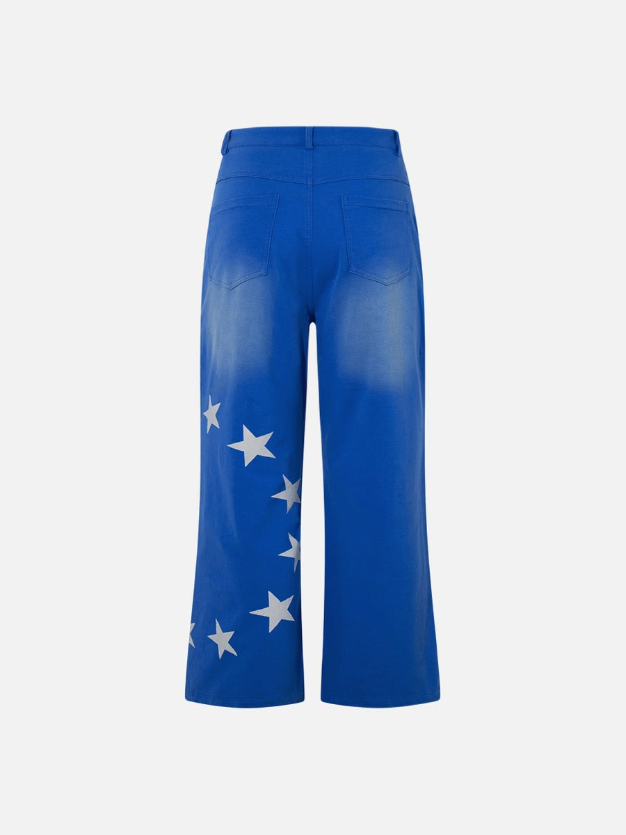 DAXUEN High-waisted wide-leg pants with graphic print