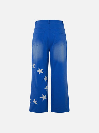 DAXUEN High-waisted wide-leg pants with graphic print