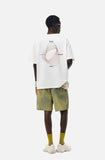 DAXUEN black oversized swirling dot abstract graphic tee