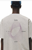 DAXUEN black oversized swirling dot abstract graphic tee