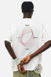 DAXUEN black oversized swirling dot abstract graphic tee
