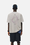 DAXUEN black oversized swirling dot abstract graphic tee