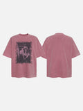 Faded Plum Graphic Oversized T-Shirt