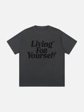 Relaxed Italic Statement Graphic Tee