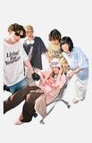 DAXUEN Relaxed Italic Statement Graphic Tee