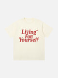 Relaxed Italic Statement Graphic Tee