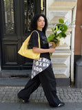 DAXUEN Relaxed Italic Statement Graphic Tee — model photo