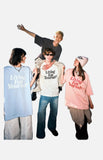DAXUEN Relaxed Italic Statement Graphic Tee