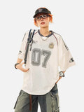 DAXUEN White Number 07 Matchday Mesh Jersey