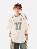 DAXUEN White Number 07 Matchday Mesh Jersey