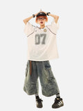 DAXUEN White Number 07 Matchday Mesh Jersey