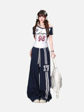 Off-Shoulder Angelic Graphic Top