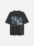 Oversized Graphic Tee with Punk Aesthetic
