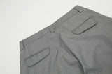 DAXUEN solid black tailored waistband trousers
