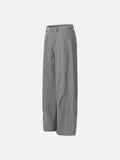 DAXUEN solid black tailored waistband trousers