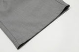DAXUEN solid black tailored waistband trousers