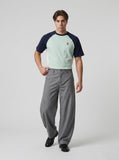 DAXUEN solid black tailored waistband trousers — model photo