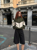 DAXUEN Tailored wide-leg shorts with zipper detail — model photo