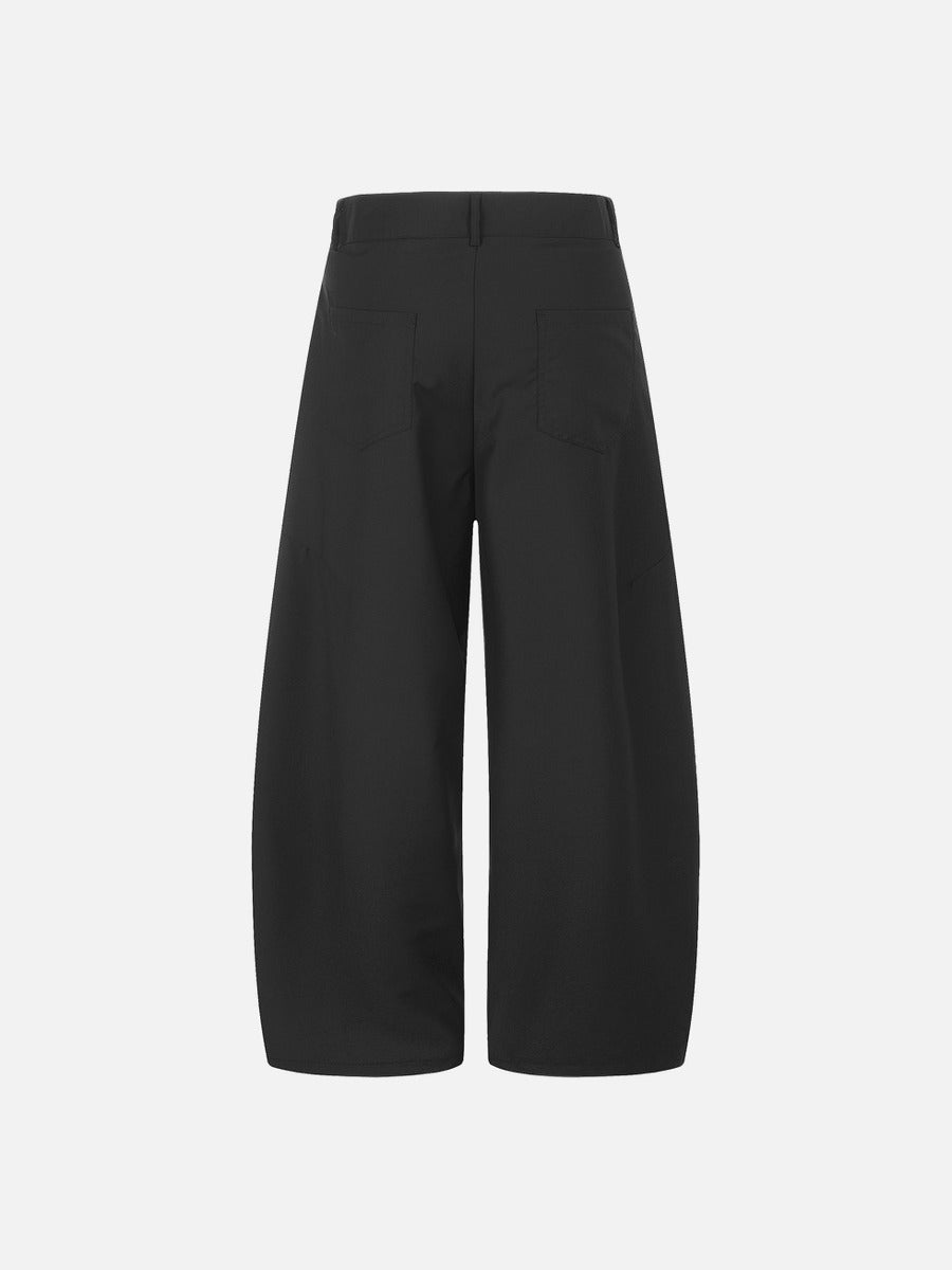 DAXUEN Men's tailored wide-leg trousers in dark grey and black