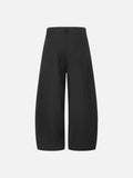 DAXUEN Men's tailored wide-leg trousers in dark grey and black