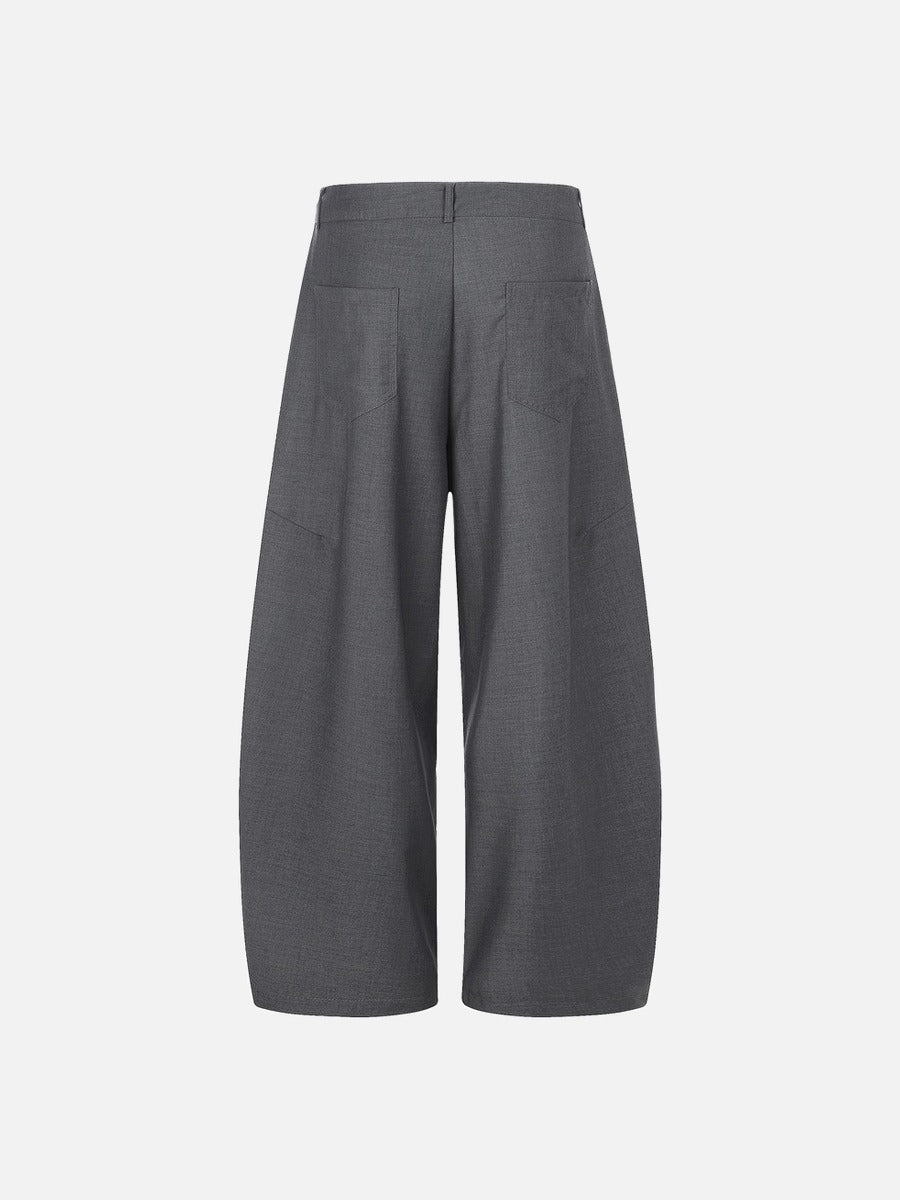 DAXUEN Men's tailored wide-leg trousers in dark grey and black