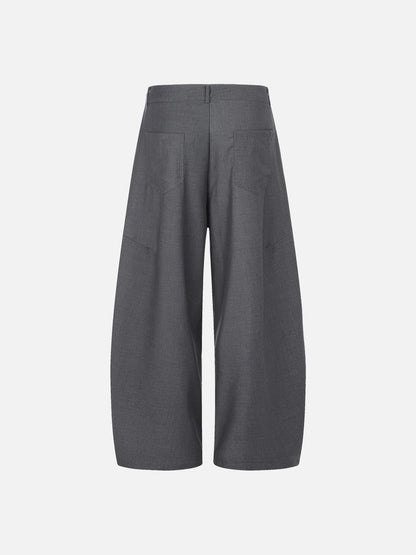 DAXUEN Men's tailored wide-leg trousers in dark grey and black