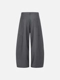 DAXUEN Men's tailored wide-leg trousers in dark grey and black
