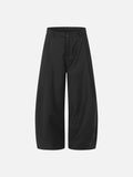 DAXUEN Men's tailored wide-leg trousers in dark grey and black
