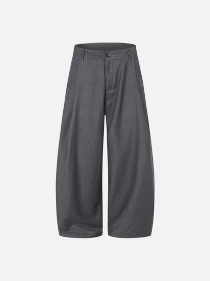 DAXUEN Men's tailored wide-leg trousers in dark grey and black