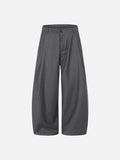 DAXUEN Men's tailored wide-leg trousers in dark grey and black