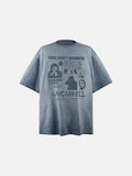 DAXUEN Oversized graphic t-shirt with vintage print