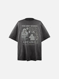 DAXUEN Oversized graphic t-shirt with vintage print