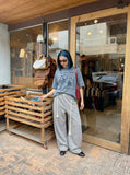 DAXUEN Oversized graphic t-shirt with vintage print — model photo