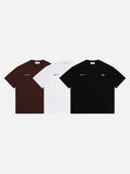 DAXUEN black text upward-angle graphic t-shirt