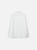 DAXUEN black textured long-sleeved button-up shirt