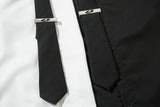 DAXUEN black textured long-sleeved button-up shirt
