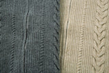 DAXUEN beige cable knit full-zip cardigan