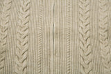 DAXUEN beige cable knit full-zip cardigan
