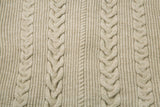 DAXUEN beige cable knit full-zip cardigan