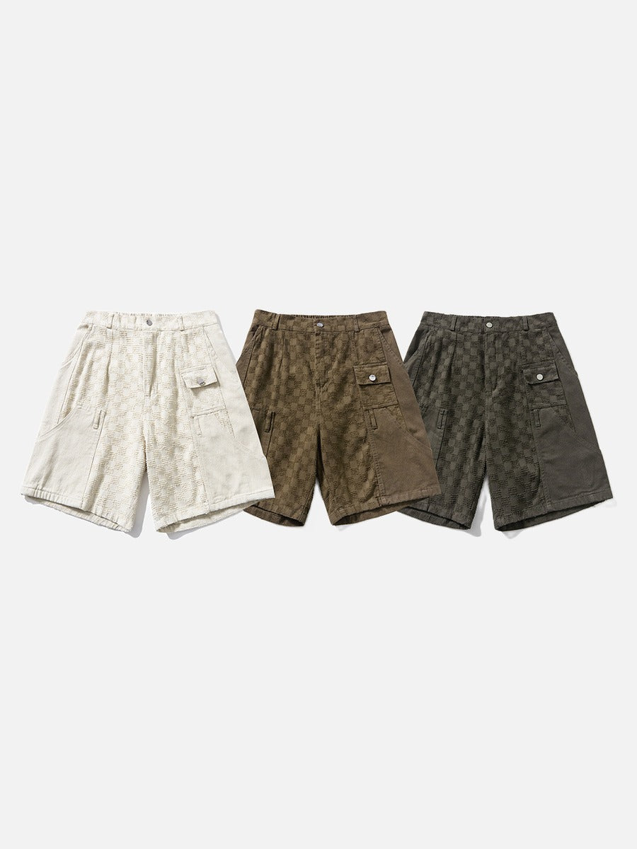 DAXUEN Textured cargo shorts with pockets and a unique pattern