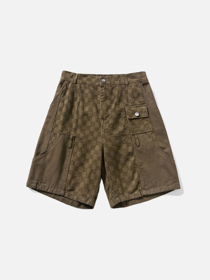 DAXUEN Textured cargo shorts with pockets and a unique pattern