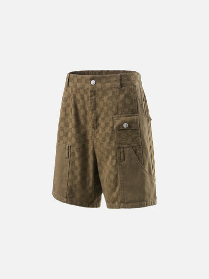 DAXUEN Textured cargo shorts with pockets and a unique pattern