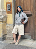 DAXUEN Textured cargo shorts with pockets and a unique pattern — model photo