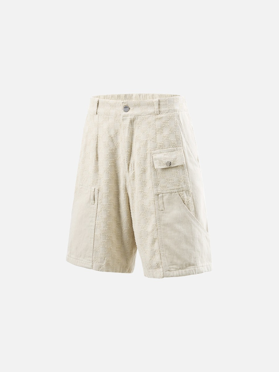 DAXUEN Textured cargo shorts with pockets and a unique pattern