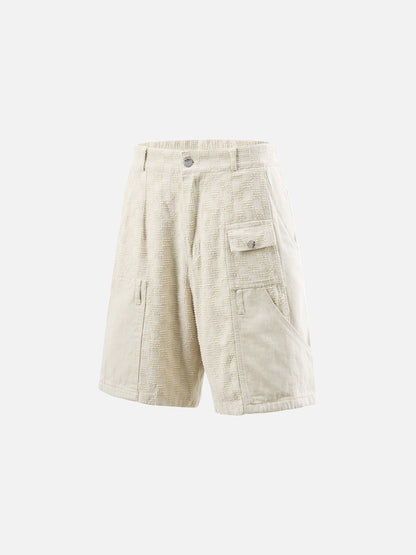 DAXUEN Textured cargo shorts with pockets and a unique pattern