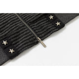 DAXUEN dark grey striped zip-up jacket