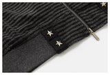 DAXUEN dark grey striped zip-up jacket