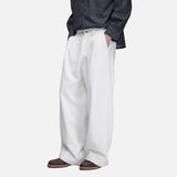 DAXUEN dark grey textured wide-leg pants