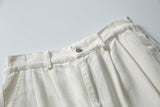 DAXUEN dark grey textured wide-leg pants