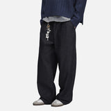 DAXUEN dark grey textured wide-leg pants